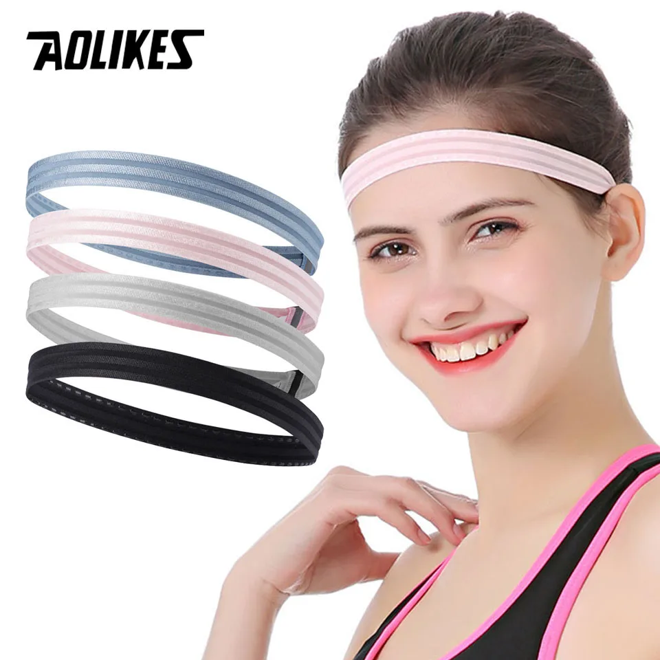 AOLIKES 1 шт. нескользящая впитывающая пот Спортивная повязка для волос эластичная