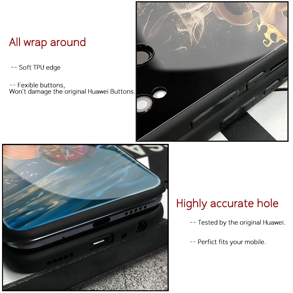 Чехол для Huawei P20 Lite чехол из закаленного стекла цельный P10 Pro lite Mate 9 10 20 honor v9 v10 play nova