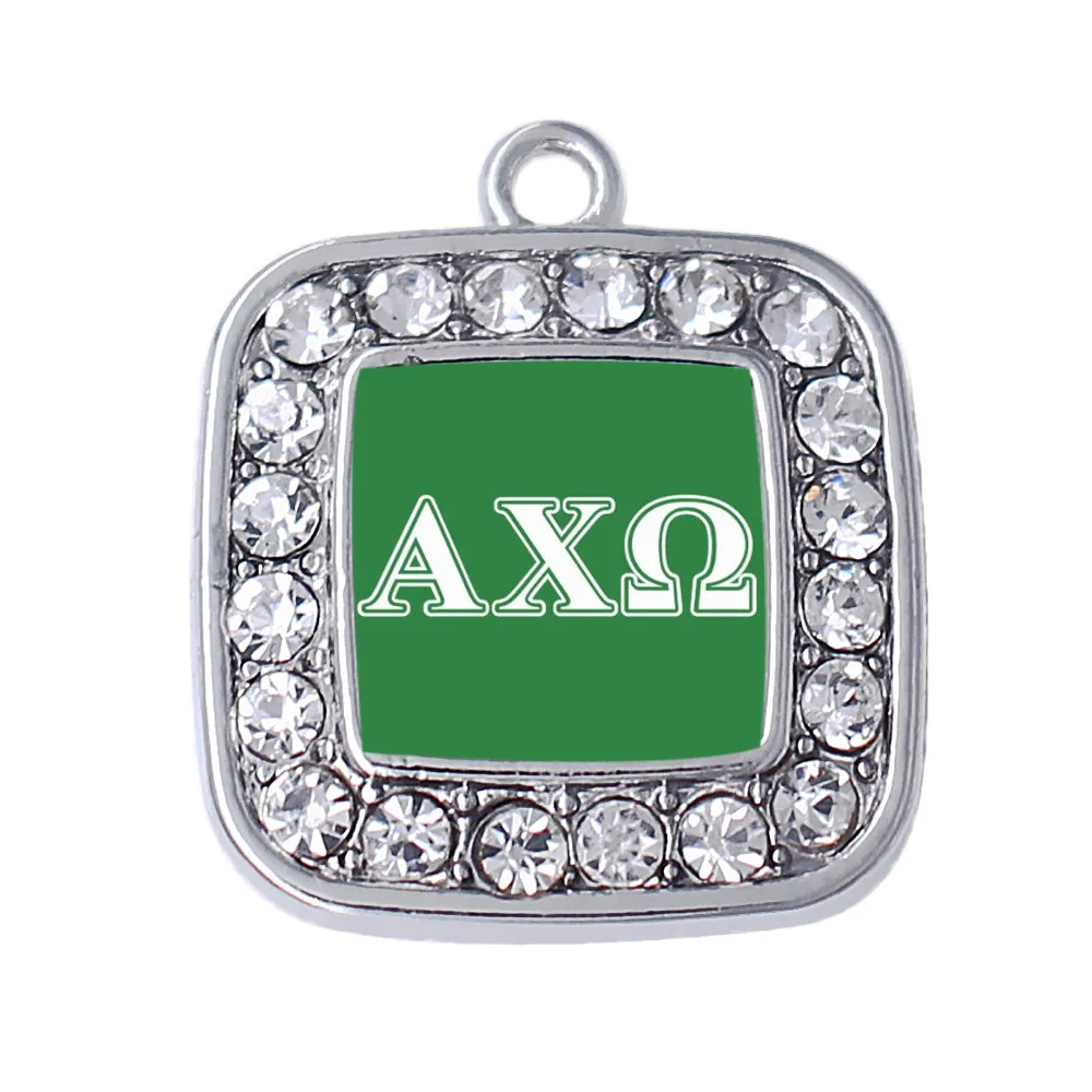 Metal sticker Alpha Chi charms sorority fraternity pendants greece members society Associations jewelry for bracelets necklaces | Украшения