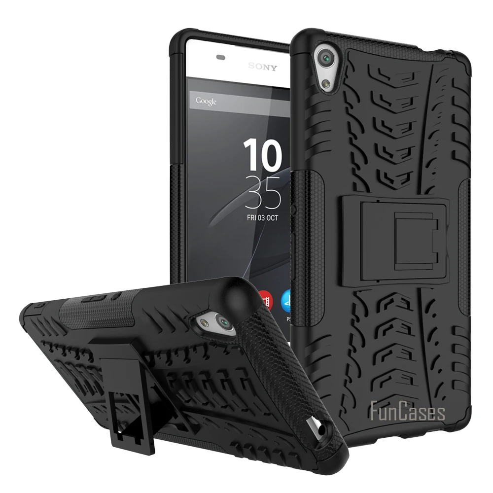 For Sony Xperia C6 Case Hybrid Kickstand Dazzle Rugged Rubber Armor Hard PC+TPU Stand Function XA Ultra |