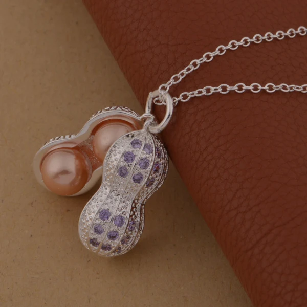 Женское вечерние жерелье с кулоном и жемчугом серебристого цвета|necklace with|designer