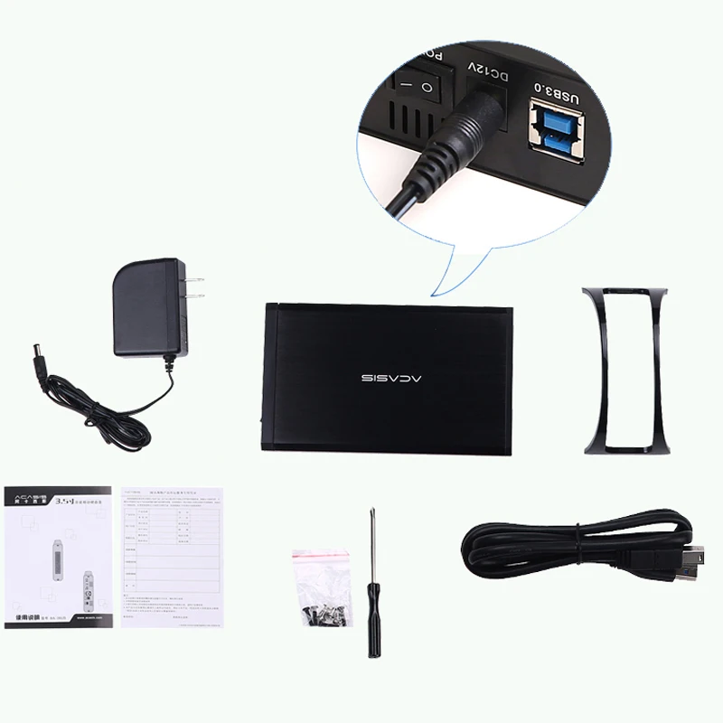 ACASIS BA-06US USB 3 0 Корпус для жесткого диска Поддержка 6 ТБ SATA интерфейс 5-дюймовый