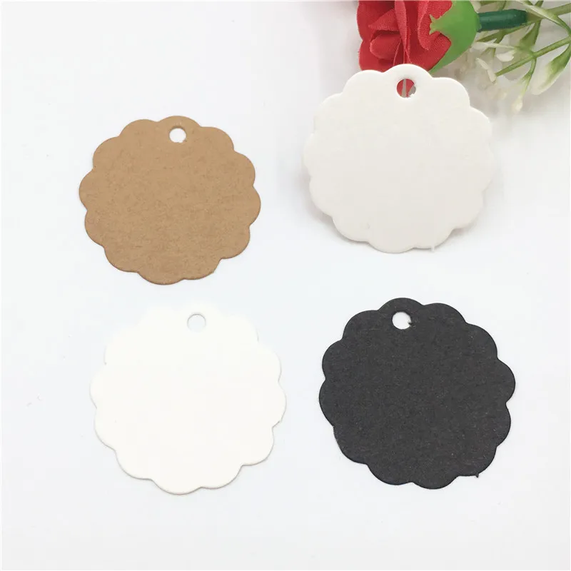 

3.5cm Floral Colorful Paper Gifts Packing Display Tags 300Pcs/Lot No Letters Label For Graffiti Biscuits Chocolate Case In Bulk