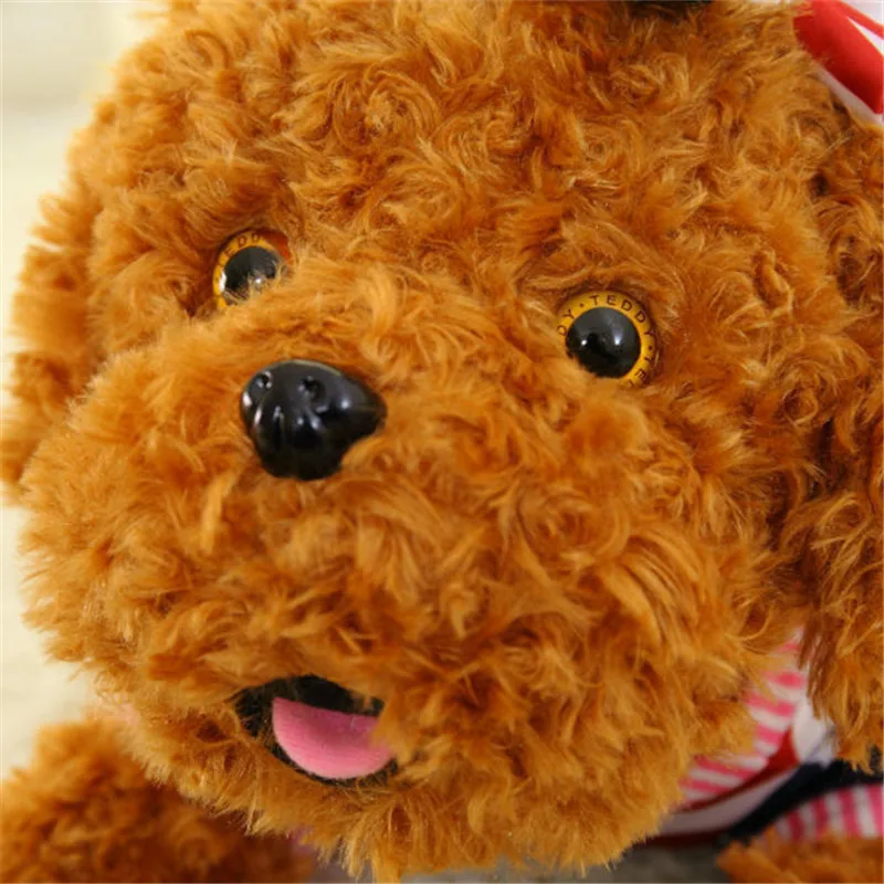 

New Cute Teddy Papa Dog Plush Toy Dolls Lying Teddy Dogs With Clothes Car Pillow Boys&Girls Birthday Gift