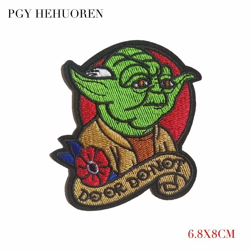 Детские патчи Yoda Lilo с черным сердечком для девочек и женщин украшения футболок
