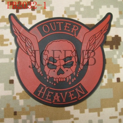 PB2032 red MGS outer Heaven группа специального назначения Тактический для поддержания боевого духа 3D накладка из ПВХ 10,5 см* 10 см - Цвет: PB2032 red