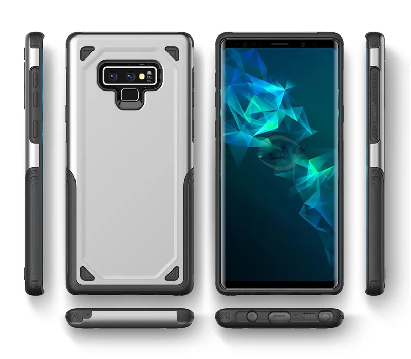 for Samsung Galaxy S9 S8 A6 Plus Note 9 8 S7 Edge A8 Back Shell Motion Armor Protection 2 In 1 PC+TPU Cover Charger with Case |