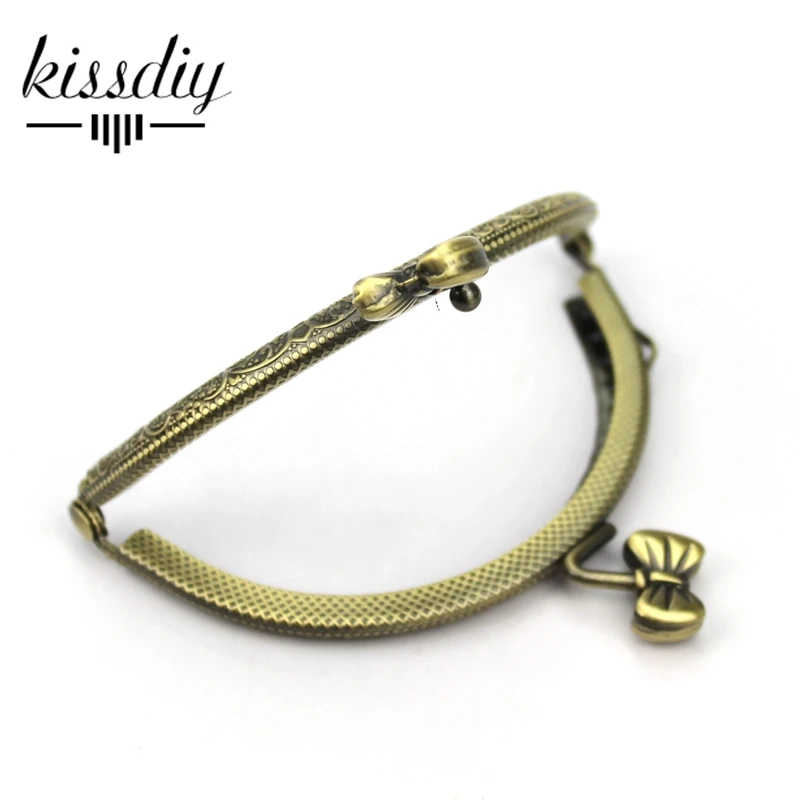 Kissdiy 10 шт. 8 5 см античная латунь bornze металлическая рамка для кошелька лист поцелуй