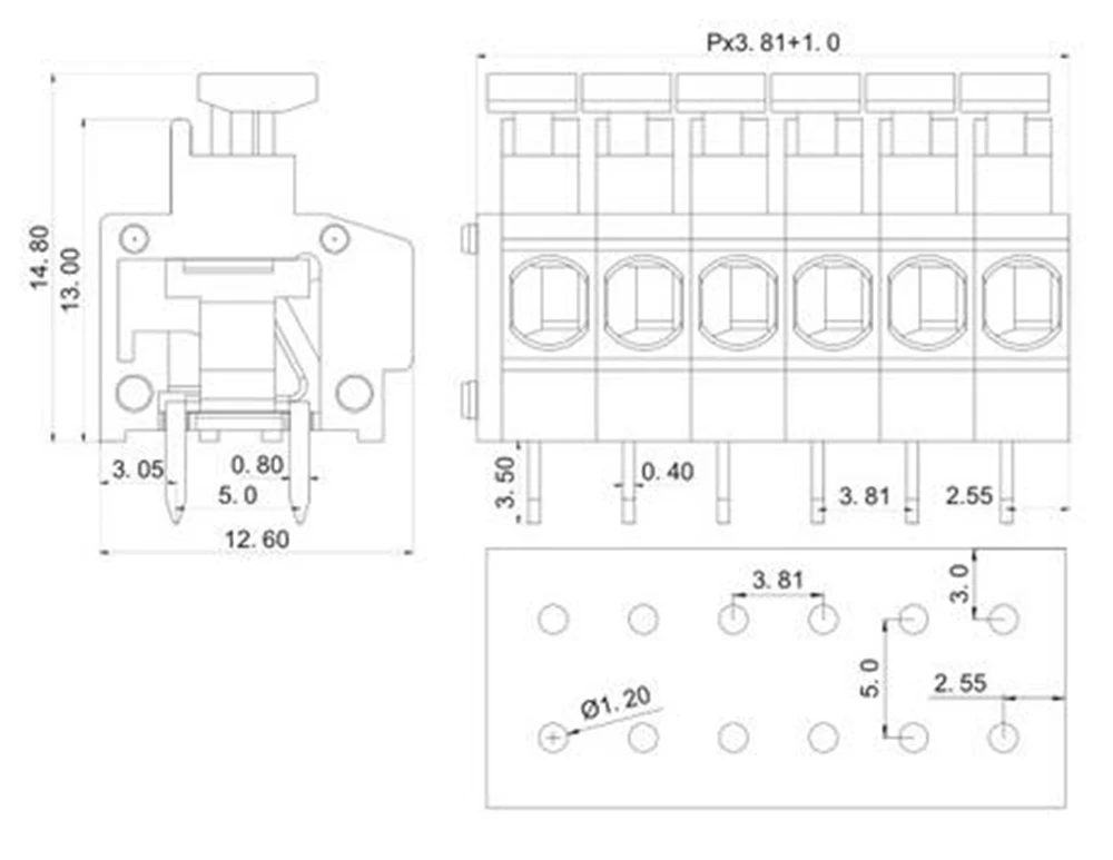 Клеммная колодка PCB Spring Шаг 3 81 мм фотосессия IEC250V10A CE Rohs UL300V5A 22 14AWG|terminal block|block blockblock