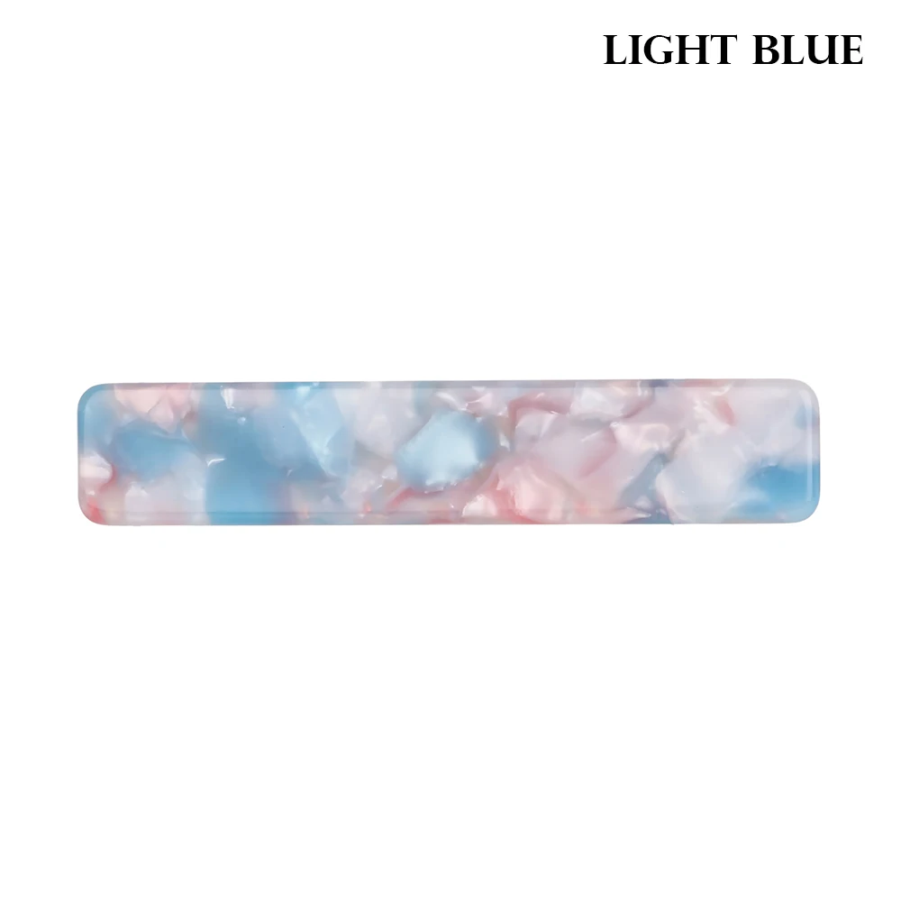 light blue Длинная кислотная акриловая заколка для волос, цветные заколки, геометрические заколки для волос, женские заколки для волос, аксессуары для волос - Цвет: light blue