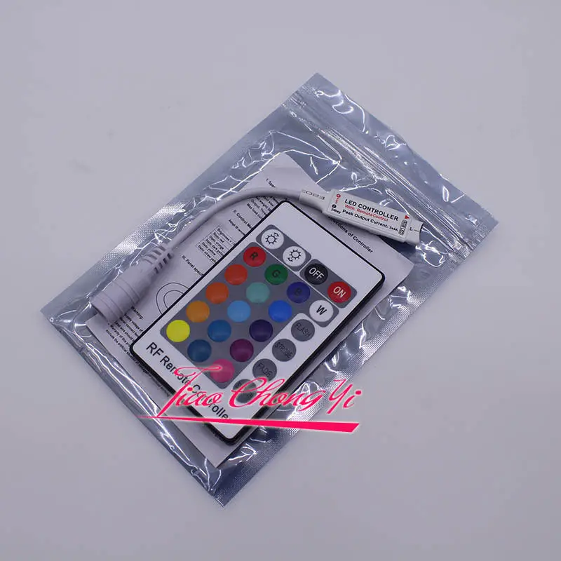 10 шт. 24-кнопочный мини RGB RF светодиодный контроллер 5-24 В диммер для светодиодной