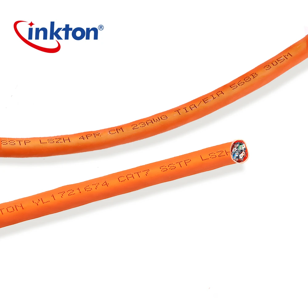 Inkton Лидер продаж Cat7 двойной Экранирование кабель Ethernet 10 Gigabit 750 мГц высокое