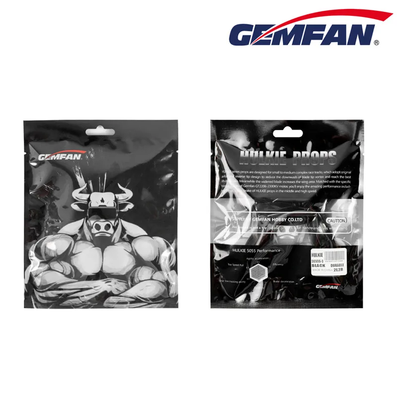 24 шт./12 пар Gemfan Hulkie 5055S 3 Blade cw ccw Propeller prop совместимый 2205 2306 бесщеточный двигатель