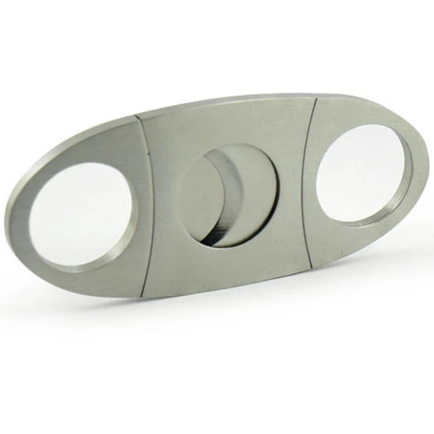 Серебряный карманный Каттер для сигар из нержавеющей стали ножницы с двойными