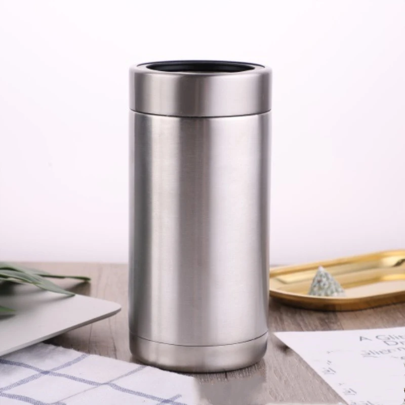 50 шт./лот 12oz может охладитель для пива бутылки молока холода, хранитель нержавеющая сталь 2-стены вакуумной изоляцией cola пластиковых держателей автомобильных зеркал или стальная прокладка