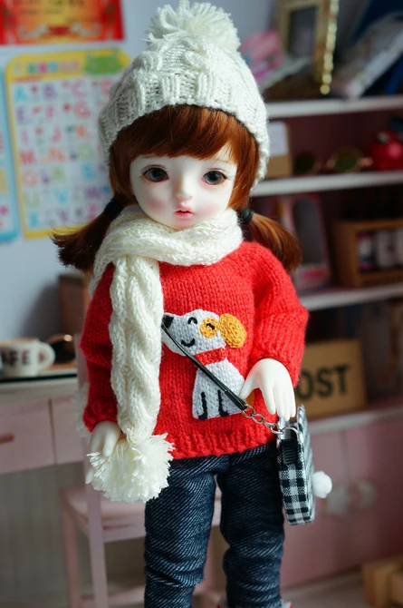 Аксессуары для кукол 1/8 1/6 bjd ручной работы плетеные шарфы лучший подарок детей 1