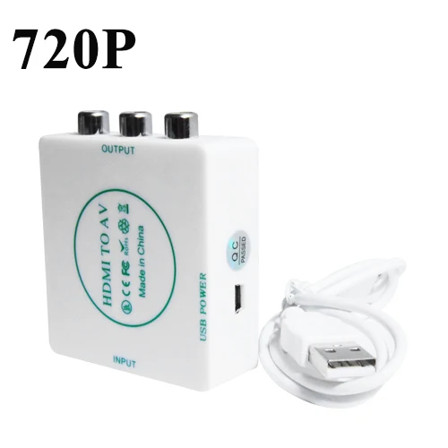 720P Perlinta HDMI 2 AV RCA CVBS PLA/NTSC преобразователь адаптер для компьютера DVD 720P 1080P - Цвет: 720P