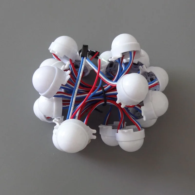 100 шт. DC12V диаметр 30 мм ws2811IC 5050SMD 3 светодиода RGB светодиодный цифровой пиксель