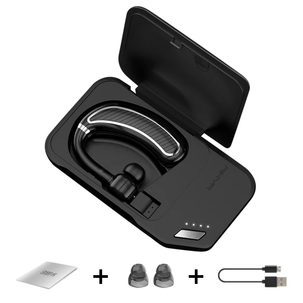 black silver 5.0 TWS беспроводные Bluetooth наушники Bluetooth гарнитура наушники с микрофоном наушники чехол для huawei iPhone xiaomi iPai - Цвет: black silver 5.0