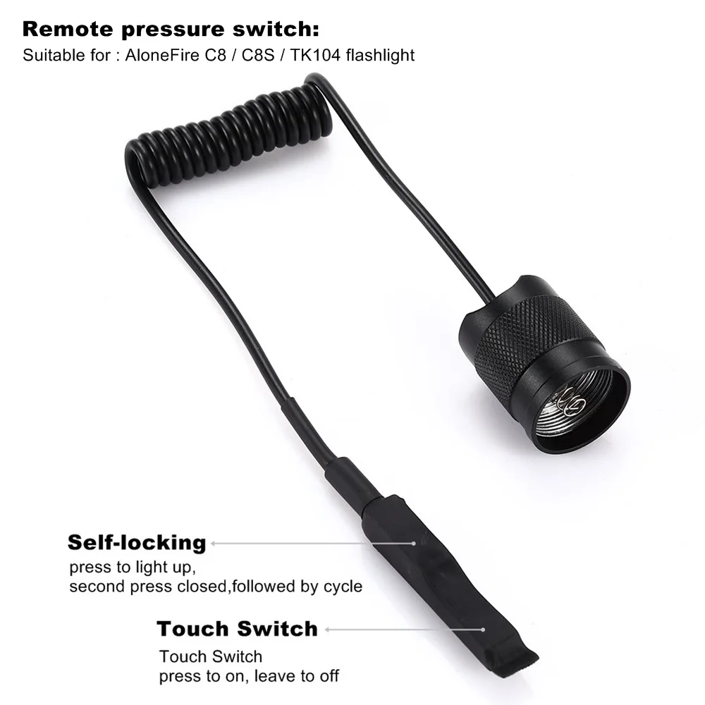 Тактический фонарь AloneFire C8 CREE XML T6 L2 U3 светодиодный 20 мм с креплением для