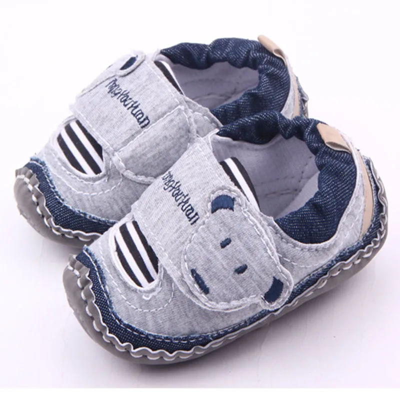 

High quality baby bear head big magic sticks toddler shoes boys and girls learning first walking shoes rubber bottom xz63