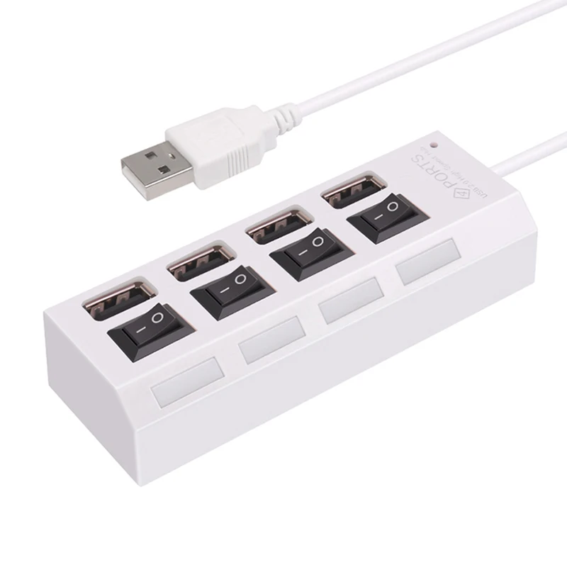 Высокоскоростной usb-разветвитель OUSU 5G 4 7 портов мини-usb-концентратор с несколькими портами 3,0 переключатель hab usb-концентратор с адаптером питания компьютерные ПК Аксессуары - Цвет: 4 Ports USB2.0 white