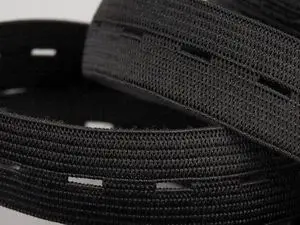 25 метров/рулон x мм ширина черная или белая петля эластичная лента (1 дюйм шириной)