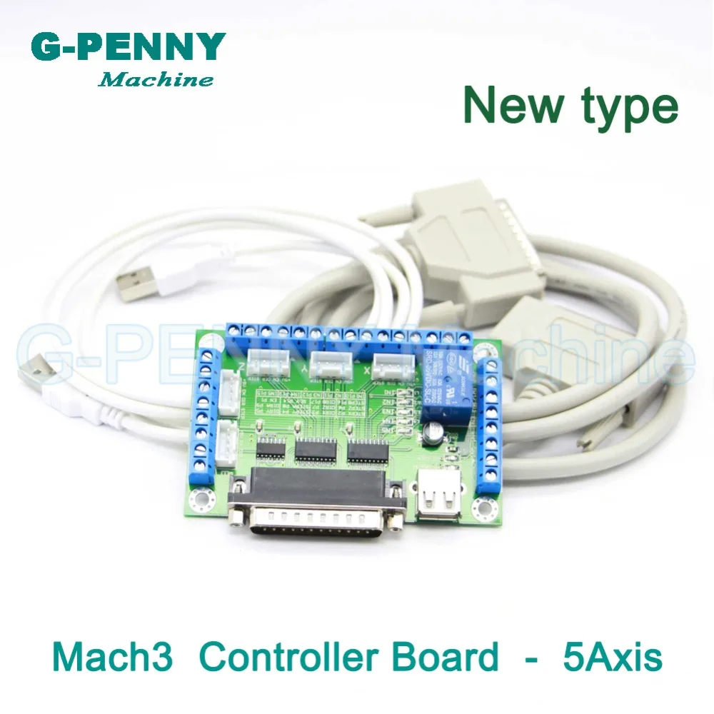 New Design Mach3 5Axis CNC breakout board controller for CNC Router Machine cnc interface adapter board