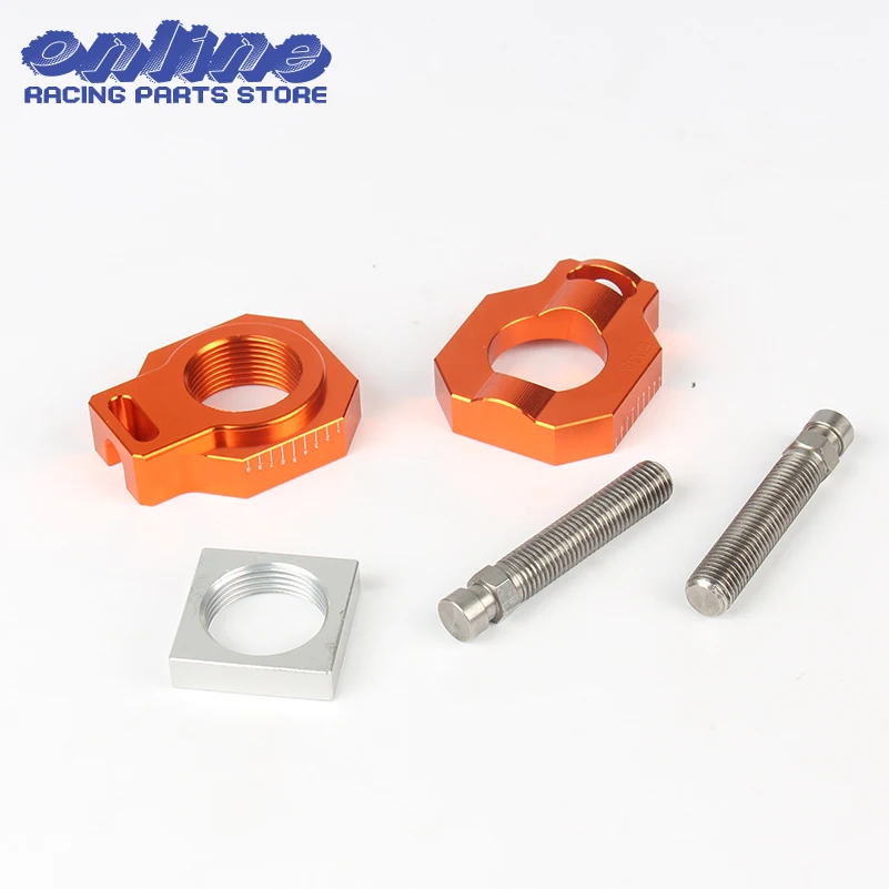 Блок регулировки цепи заднего моста CNC для 125 250 350 450 SX/SX F/XC/XC F 2013 2014 2015 ORANGE|chain