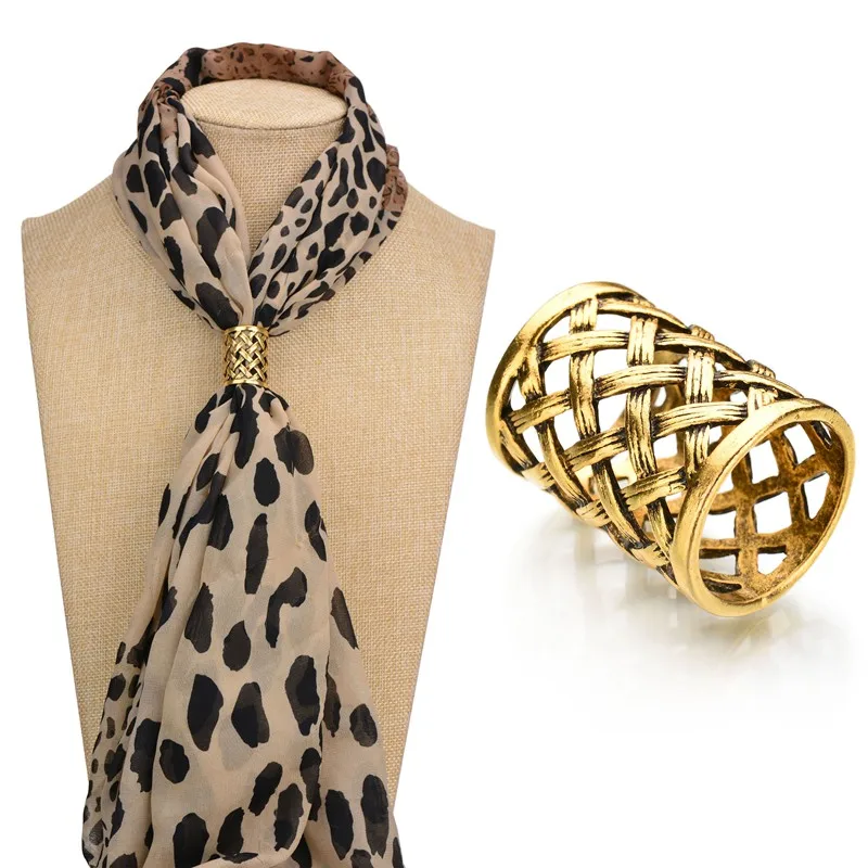 MissCyCy 2019 Модные полые металлические косы шарфы пряжки винтажные булавки и броши