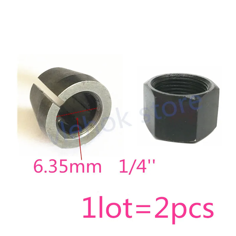 2 pcs Цанговая гайка конусная 1/4 ''6 мм 6,35 мм Замена для Makita M3700B M3700 аксессуары для электроинструмента Запчасти для электроинструментов - Цвет: 2 pcs