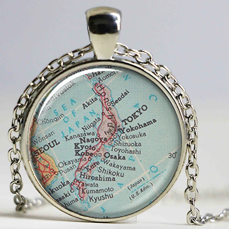 Винтажные Ювелирные изделия с дизайном карта ожерелье подвеской в виде Шарлота