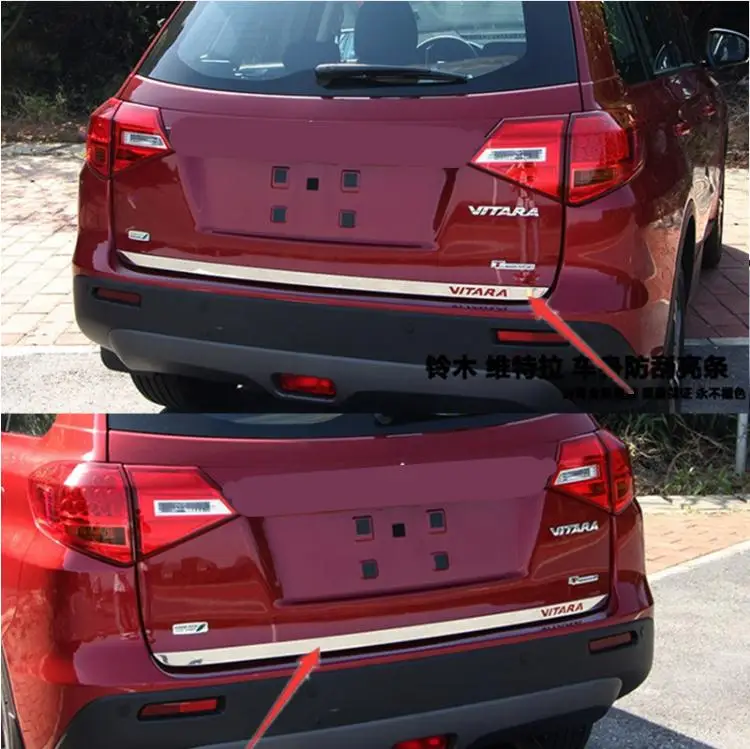 2016 для Suzuki Vitara задняя дверь Нижняя крышка молдинг отделка нержавеющая сталь