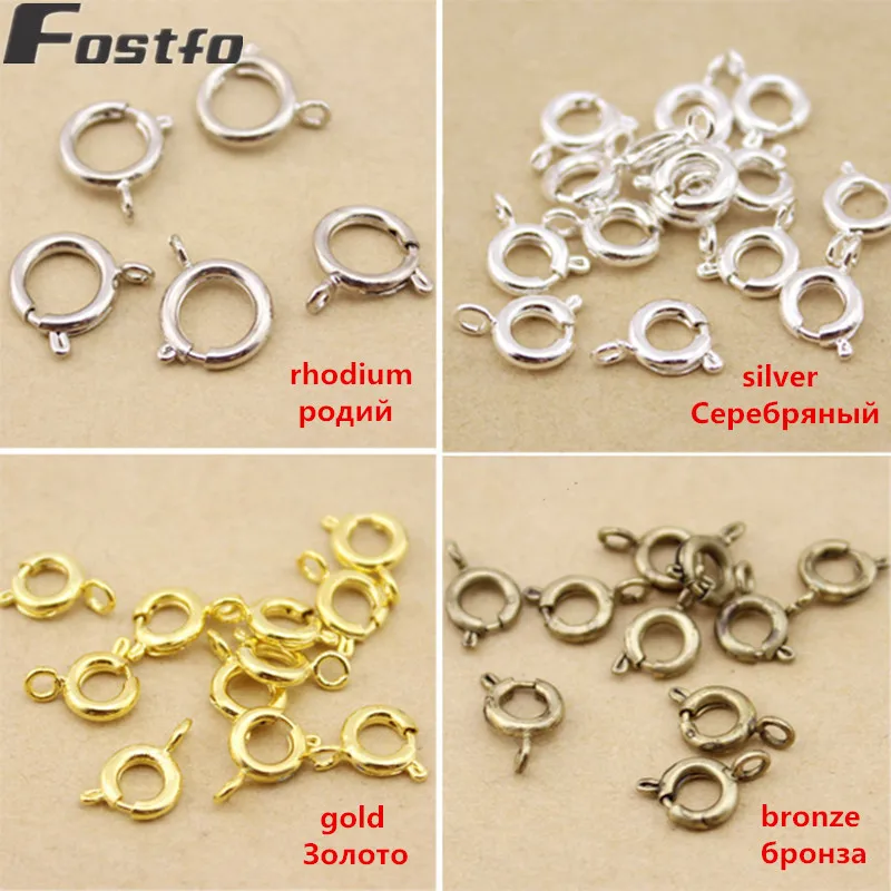 50 шт./лот 6 мм застежки-крючки с наружным диаметром карабин соединительные кольца