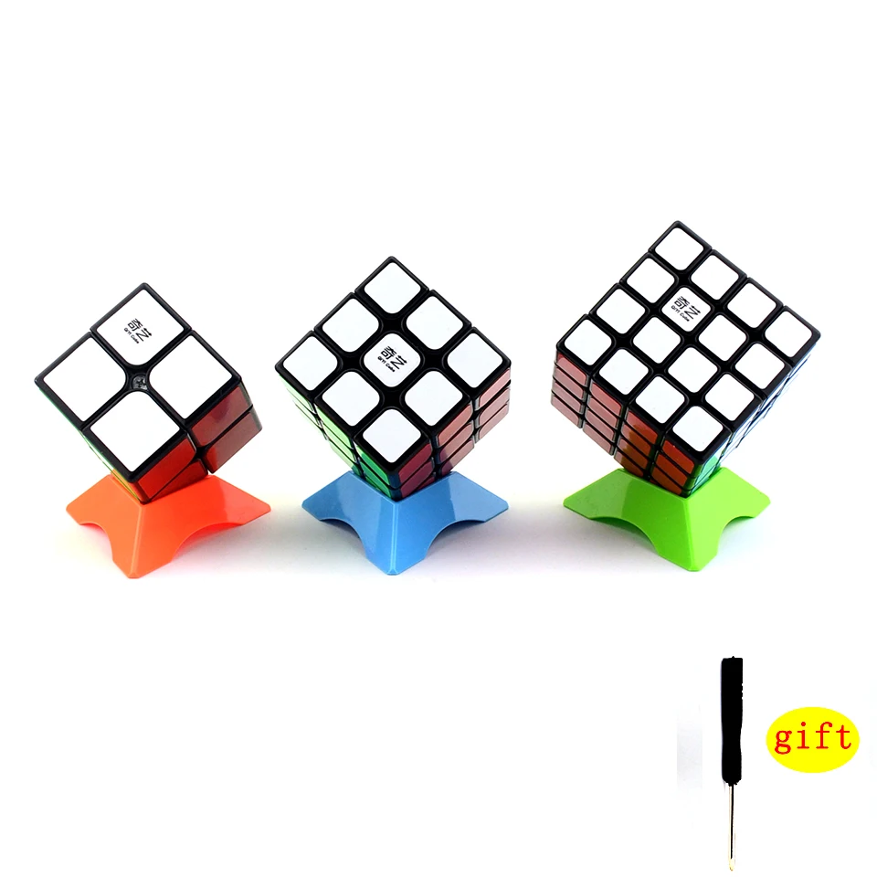 3 шт./компл. 2x2x2 3x3x3 4x4x4 стикеры гладкой Волшебные кубики конкурс Скорость