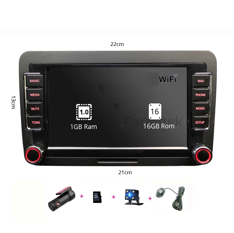with 8gb dvr cam mic Автомобильный мультимедийный плеер Радио Android 2Din для Фольксваген Гольф 4 5 6 gps навигация Passat b5 b6 b7 стерео Skoda Octavia Tour - Цвет: with 8gb dvr cam mic
