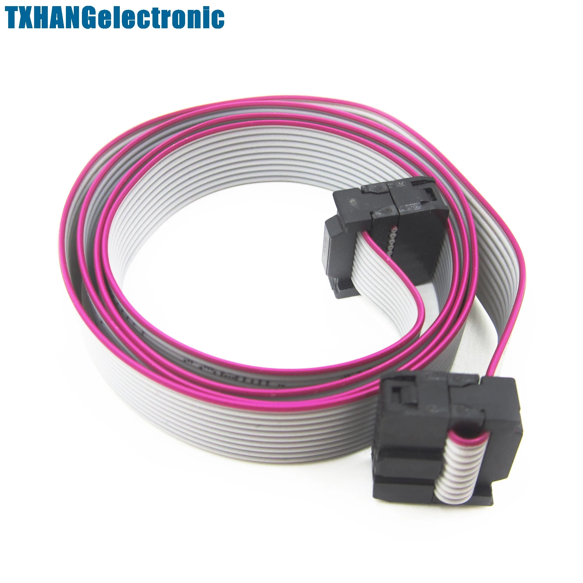 70CM 10 Pin USBISP USBASP JTAG AVR Download wire 10P Ribbon Cable 2.3ft 2.54mm | Электронные компоненты и