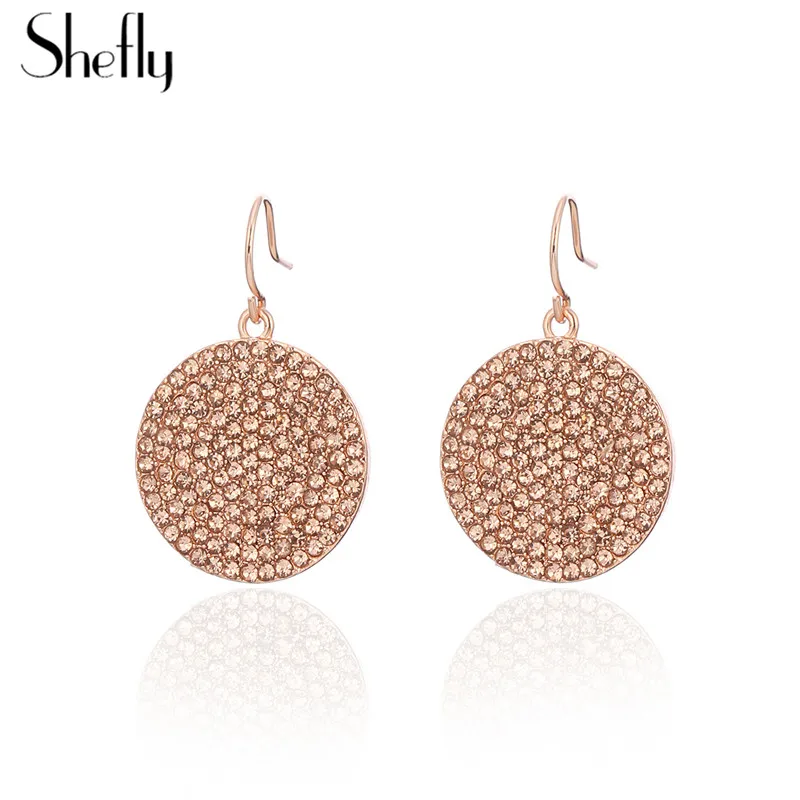 Full Clear CZ Crystal Drop Earrings Classic Rose Gold Personality Fashion Shining Jewelry Gifts Aretes De Mujer 2019 | Украшения и