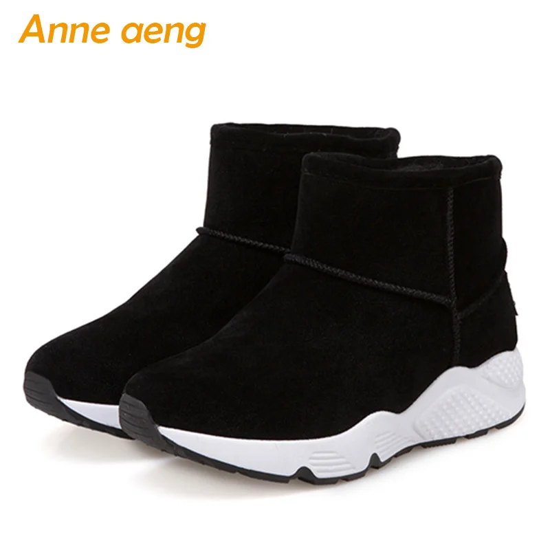 Anne Aeng/Женская обувь зимние теплые ботинки до щиколотки модная без шнуровки с