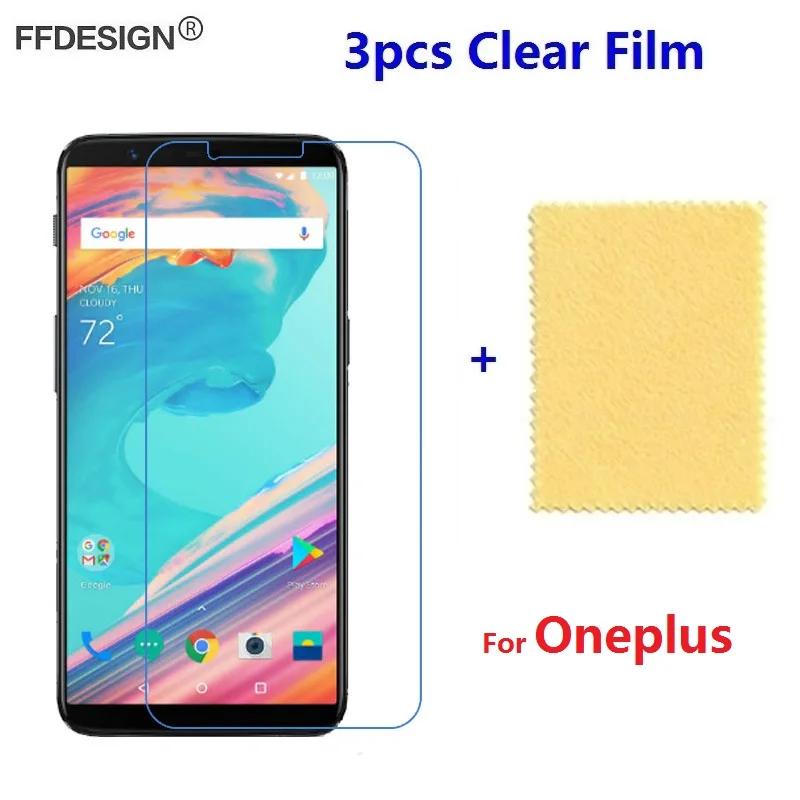 3 шт. прозрачная защитная пленка для ЖК экрана OnePlus 6 5T 5 3T 2 1 Oneplus One Plus 5T|Защитные