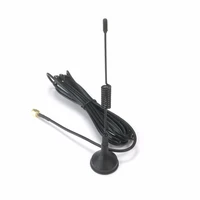1pc 9001800mhz gsm antenna 3dbi sucker base aerial 16cm height with 3m extension cable sma male connector