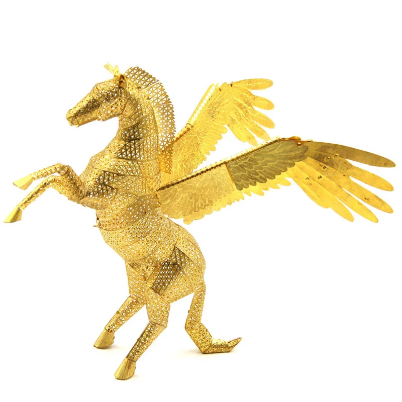 

Microworld Models Pegasus model DIY laser cutting Jigsaw puzzle animal models 3D metal Puzzle Toys for adult gifts gold/silver