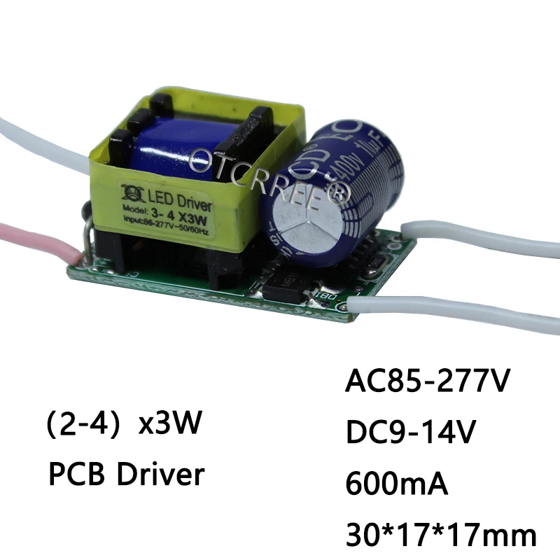 AC85-277V светодиодный драйвер 1-2x3w 2-4x3w 6-10x3w 10-18x3w 18-30x3w 600mA 650mA постоянный ток трансформаторы Питание