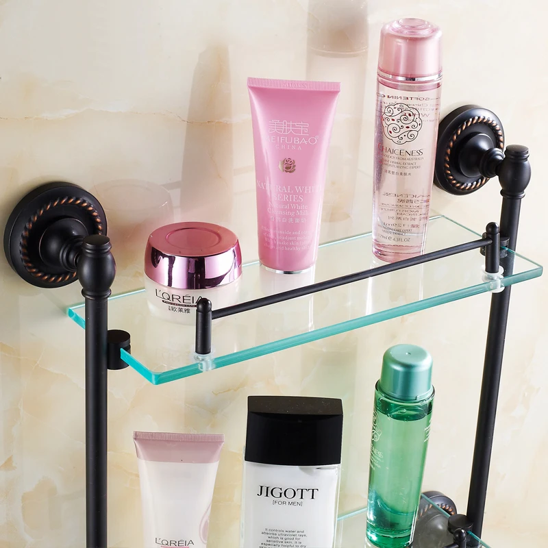 Европейские антикварные бронзовые полки для ванной комнаты с масляным покрытием