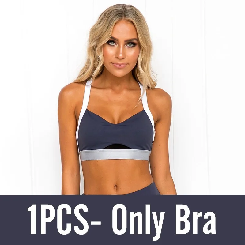 1 PCSOnly Bra Новинка, майка для йоги, бодибилдинга, набор, женская мода, обтягивающие брюки, спортивный костюм для йоги, бюстгальтер, штаны для женщин, фитнес, спортивная одежда, костюмы - Цвет: 1 PCSOnly Bra