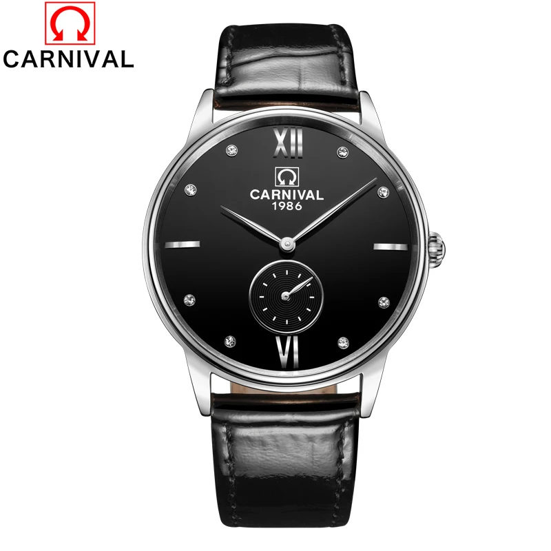 Мужские кварцевые часы минималистский дизайн швейцарские карнавальные