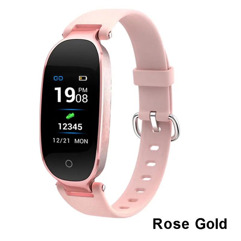 rose gold Greentiger цветной экран S3 Plus умный браслет монитор сердечного ритма трекер сна водонепроницаемый умный браслет для женщин умные часы - Цвет: rose gold