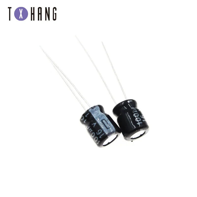 100/200 шт электролитические конденсаторы 16V 100 мкФ 5X7MM Алюминий конденсатор с