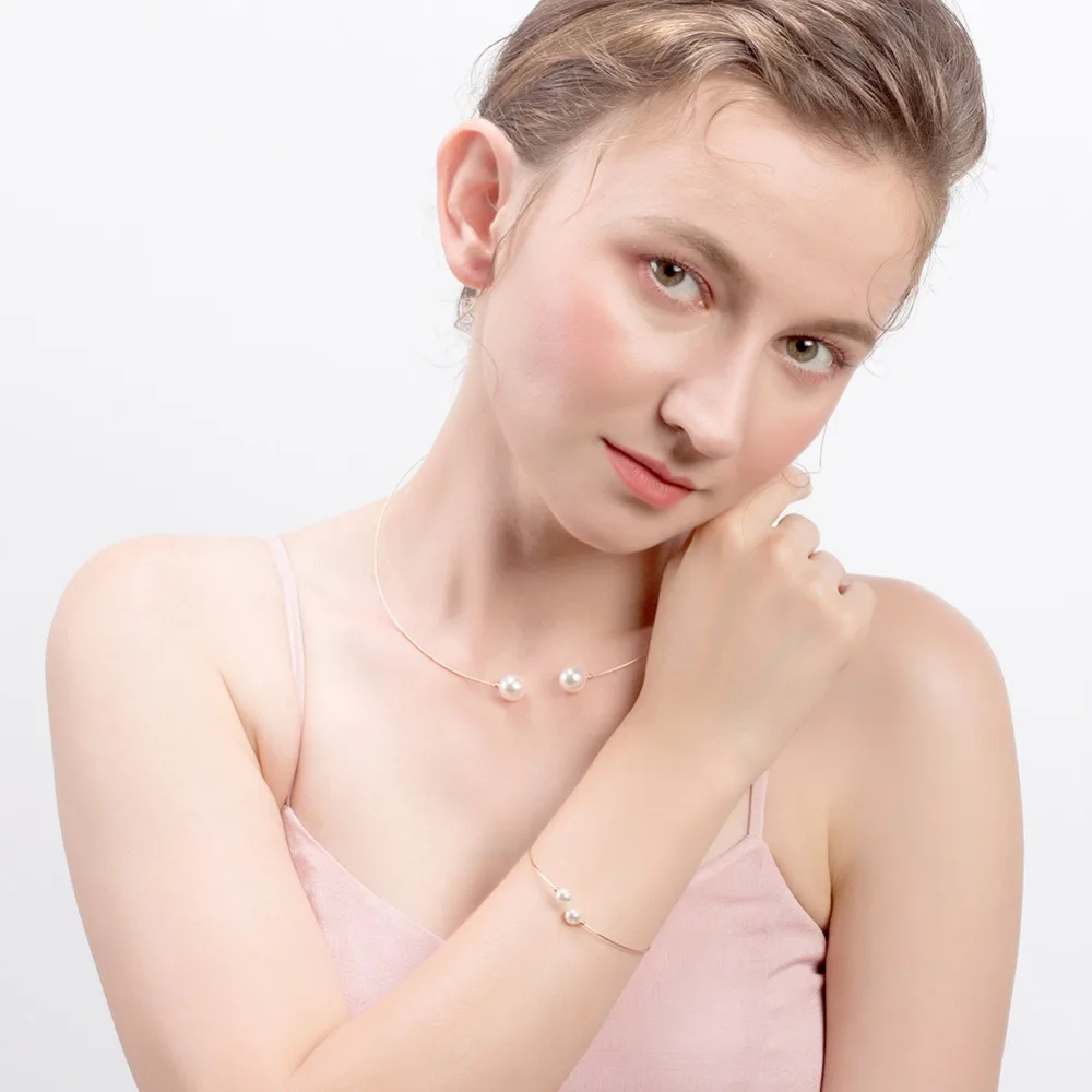 ORSA JEWELS, настоящее 925 пробы, Серебряная оболочка, жемчужные ожерелья для женщин, короткое колье, модное популярное эксклюзивное ювелирное изделие, SN156-P