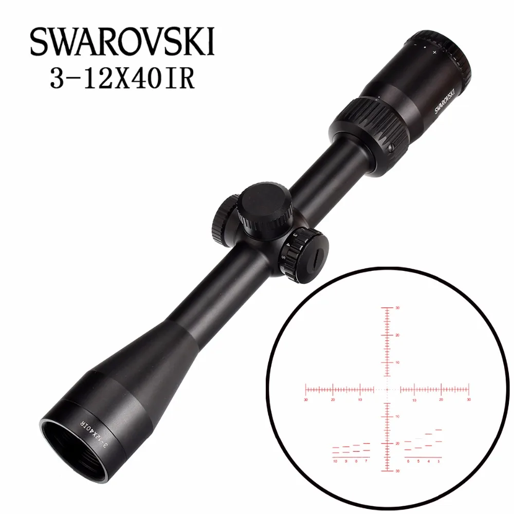 Китай (материк) SWAROVSKl 3-12X40 ИК прицел F191 подсвеченный красным Стекло гравированный